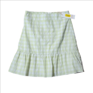 GB Girls Lime Checkered Skirt - Size 10